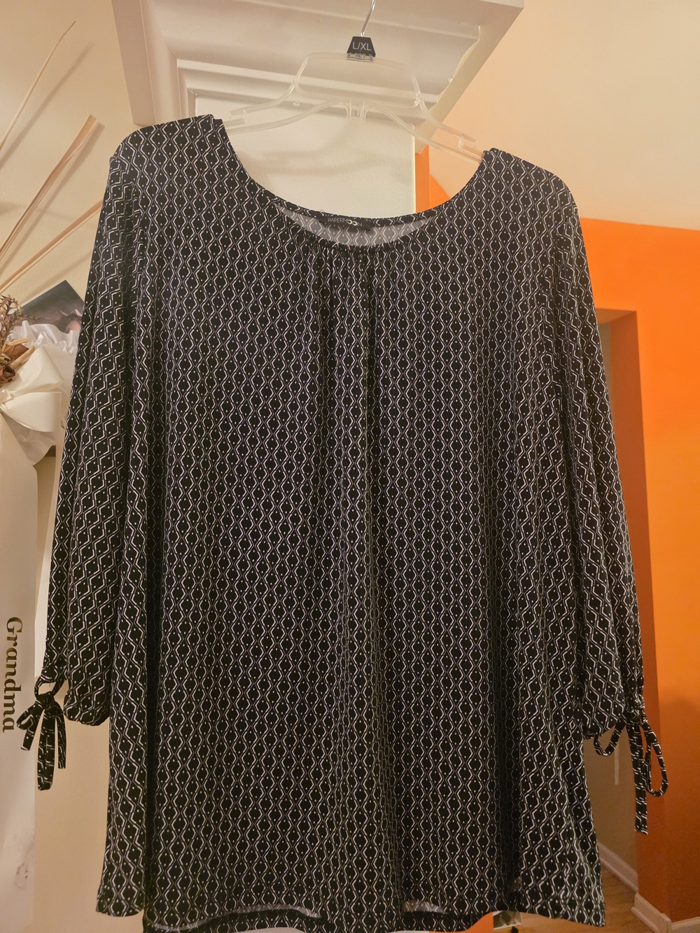 Papermoon Kaiser Tie Sleeve Knit Top In BLACK -STITCH FIX